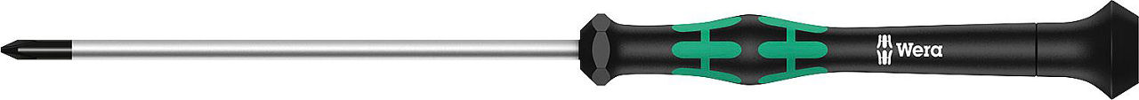 Feinmechanik-Phillips-Schraubendreher Wera 2050 Serie Kraftform Micro, Drehkappe, Black Point-Spitze, PH1 x 60 mm Feinmechanik-Phillips-Schraubendreher Wera 2050 Serie Kraftform Micro, Drehkappe, Black Point-Spitze, PH1 x 60 mm