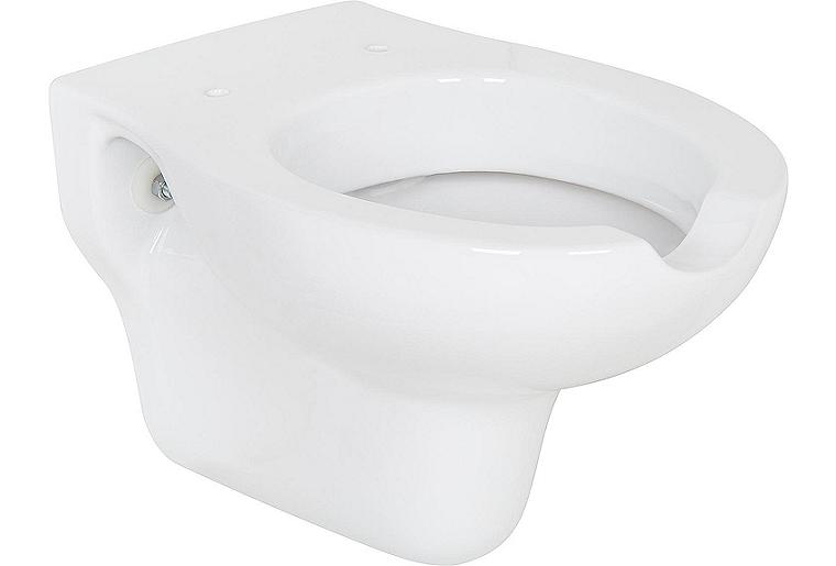 Wand-Tiefspül-WC Elida aus Keramik, weiß, mit Öffnung, BxHxT:375x370x560mm Wand-Tiefspül-WC Elida aus Keramik, weiß, mit Öffnung, BxHxT:375x370x560mm