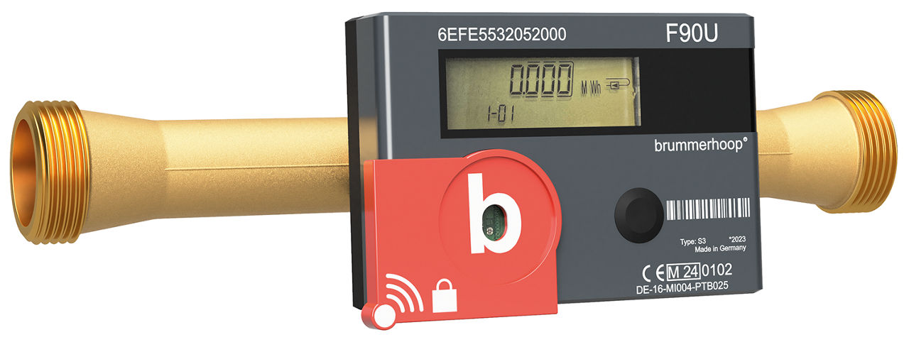 Kompakt-Ultraschallwärmezähler F90U3, Funk, Qp 6,0 m³, DN25, 260mm