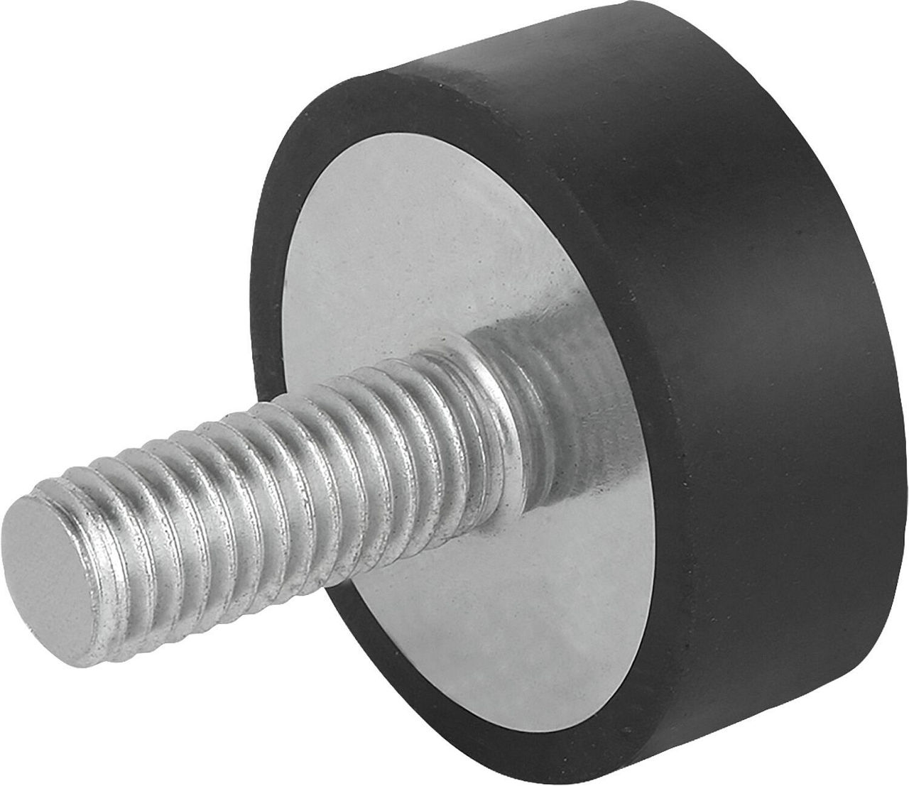 GUMMIPUFFER TYP D 20 x 20 mm, AG M 6 x 15 mm