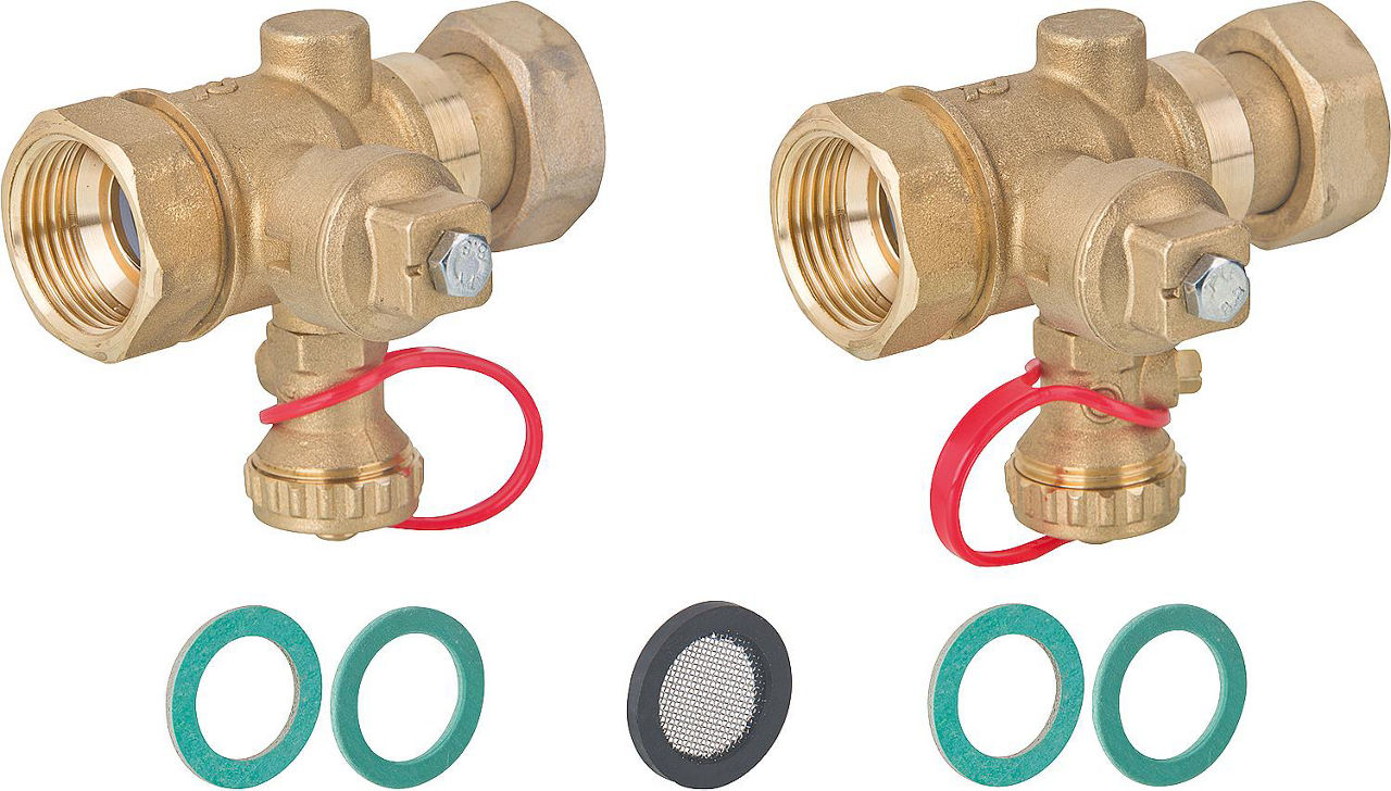 Spül- und Absperr-Set DN25(1") für Plattenwärmetauscher Spül- und Absperr-Set DN25(1") für Plattenwärmetauscher