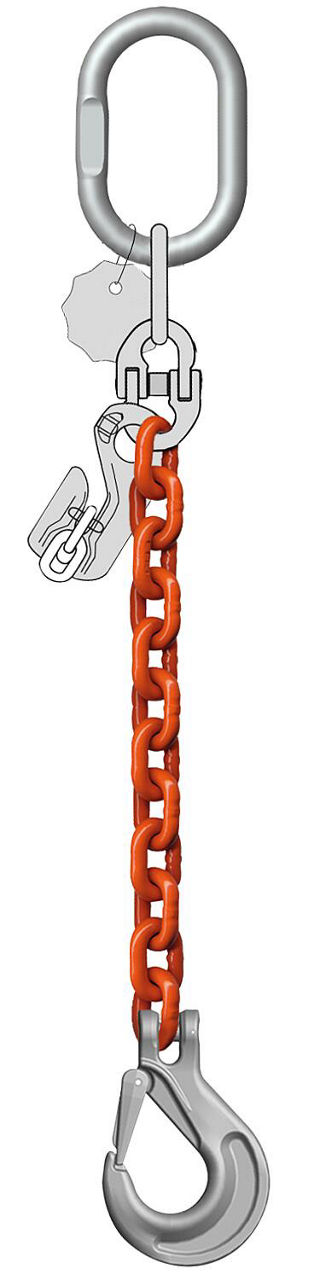 Anschlagkette 1-Strang, 6,7t, 13mm, Länge 4m Anschlagkette 1-Strang, 6,7t, 13mm, Länge 4m