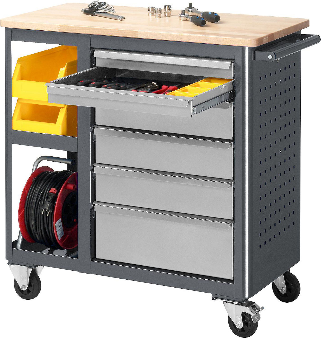 Rollwerkbank RAU 6010 Serie Basic mit ABS-Verbundplatte, 960 x 950 x 450 mm Rollwerkbank RAU 6010 Serie Basic mit ABS-Verbundplatte, 960 x 950 x 450 mm