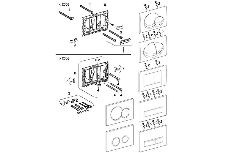 Umbauset Geberit Betätigungsplatte Danceline