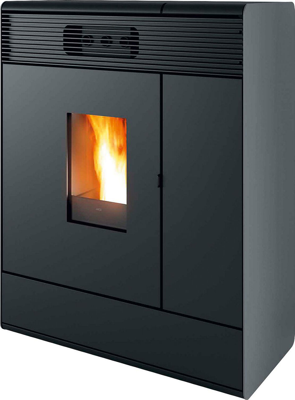 Pelletofen MCZ Aki Hydromatic 18 R, Grundgerät mit Verkleidung Silber Metall , 17,7 KW