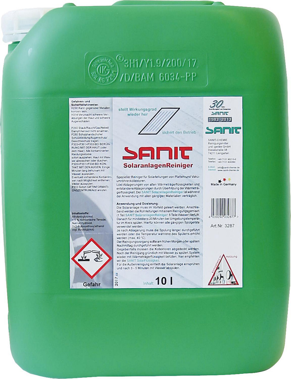 SANIT SolaranlagenReiniger 10 L Kanister SANIT SolaranlagenReiniger 10 L Kanister