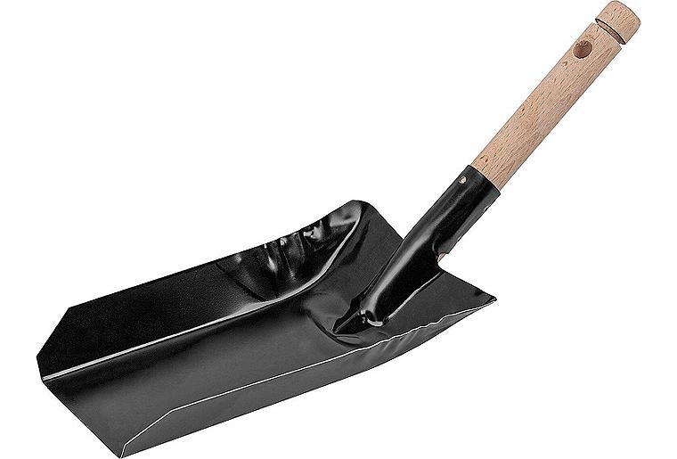 Kohleschaufel schwarz mit Holzgriff Kohleschaufel schwarz mit Holzgriff