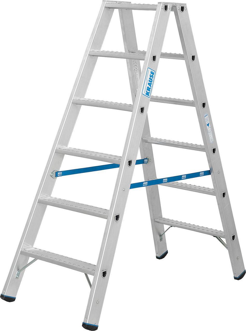 Doppelleiter Krause Stabilo 2x6 rutschhemmende Stufen Doppelleiter Krause Stabilo 2x6 rutschhemmende Stufen