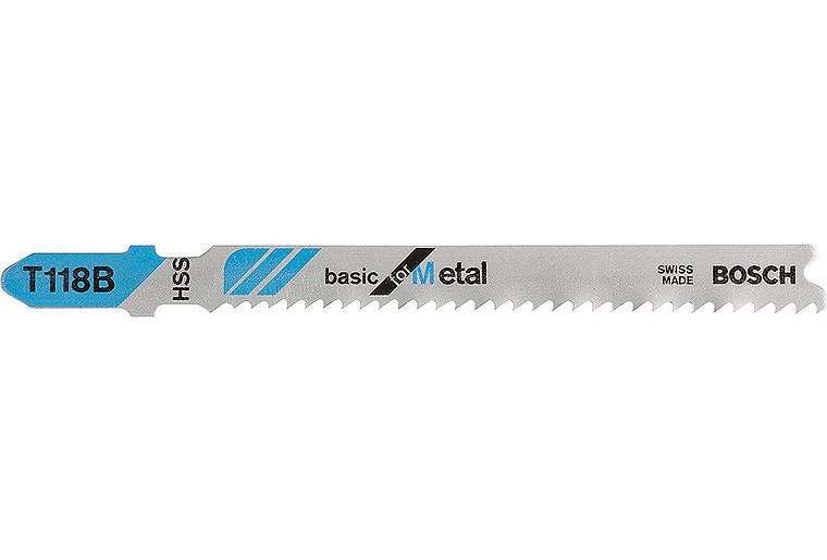 Stichsägeblätter BOSCH T118B Länge 92mm VPE 5 Stück f. gerade Schnitte in Metall Stichsägeblätter BOSCH T118B Länge 92mm VPE 5 Stück f. gerade Schnitte in Metall