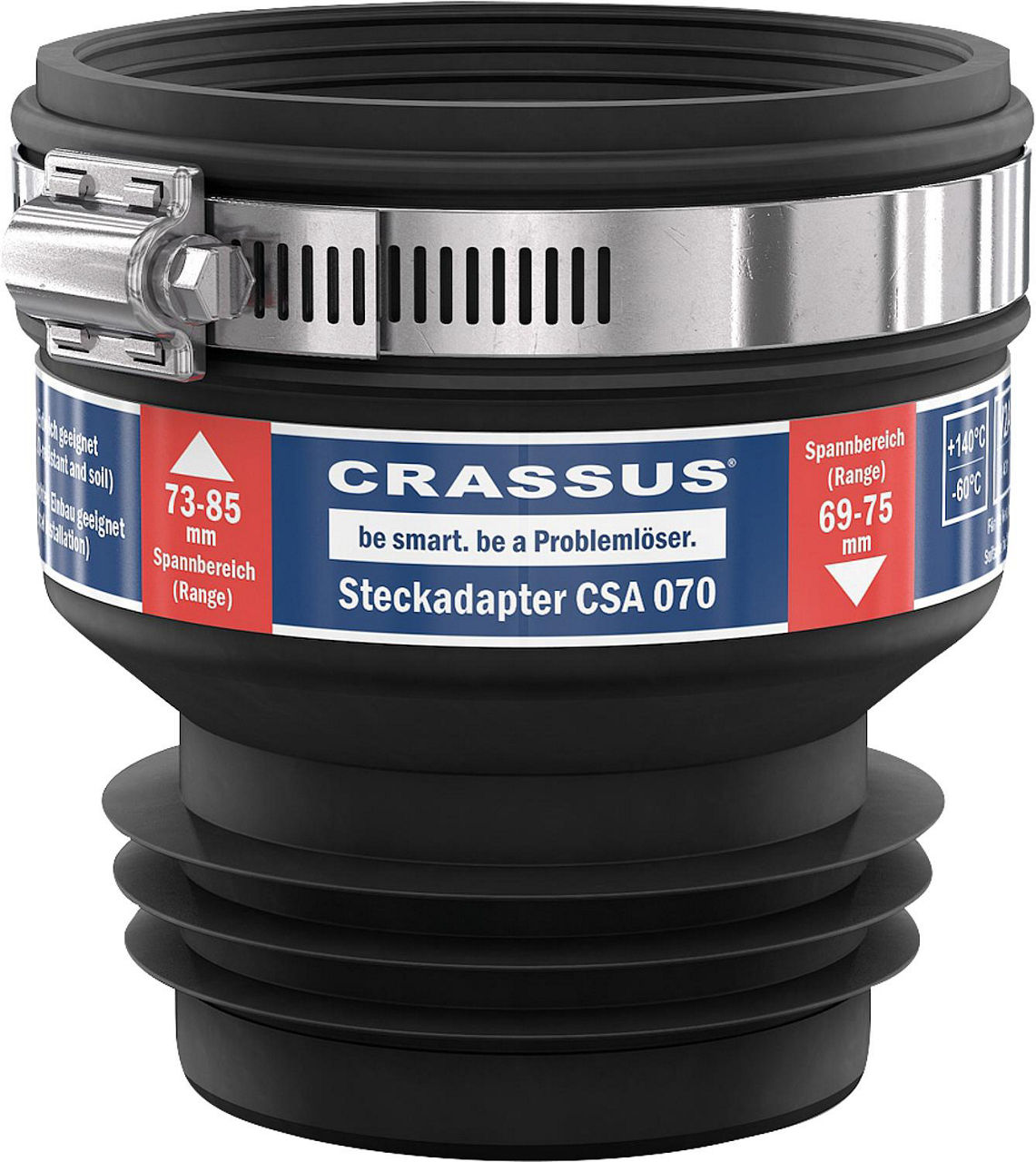Steckadapter CSA 070 Spannber. 73-85 x 69-75mm TPE, Tmax: +140°C Steckadapter CSA 070 Spannber. 73-85 x 69-75mm TPE, Tmax: +140°C