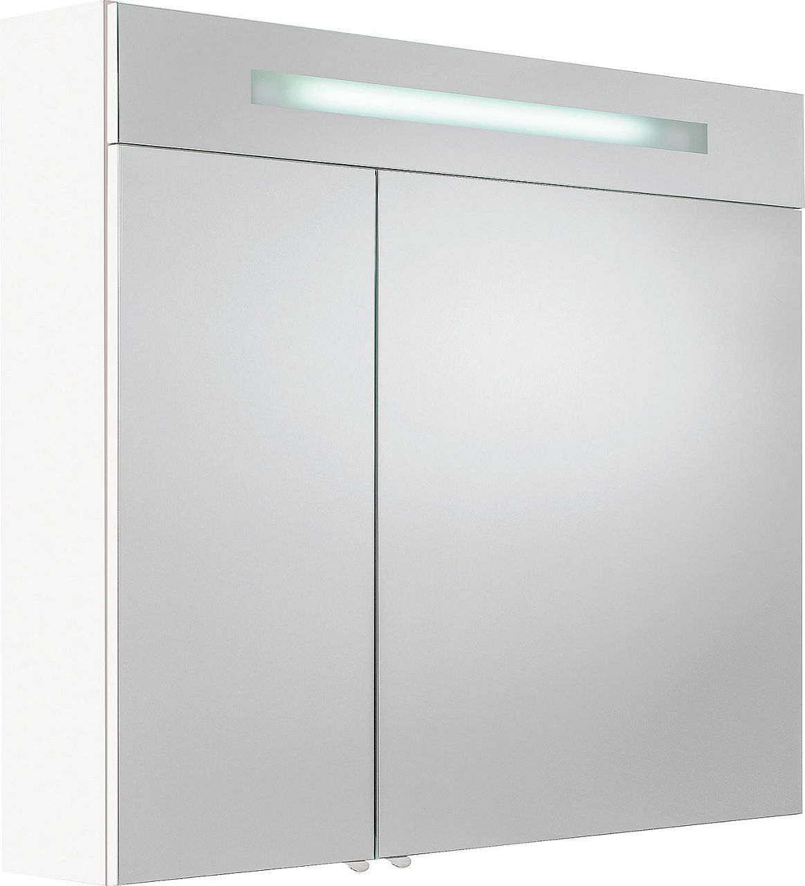 Spiegelschrank m. bel. Blende weiß matt 2 Türen 900x740x160 mm Spiegelschrank m. bel. Blende weiß matt 2 Türen 900x740x160 mm