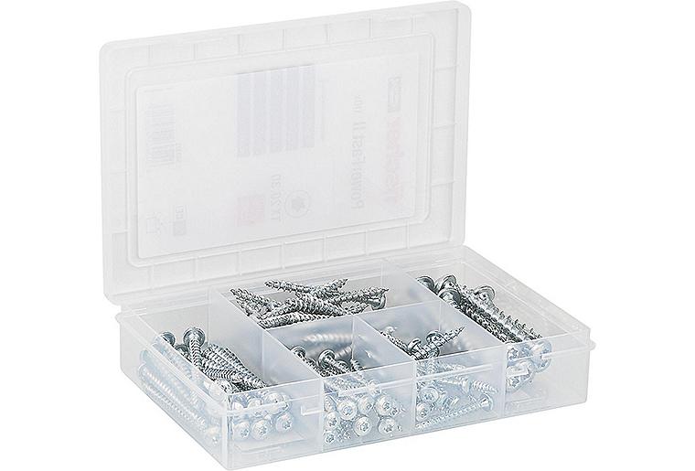Fischer Schraubensortiment, Meisterbox PowerFast II, PanHead Vollgewinde, Torx®, 110- teilig