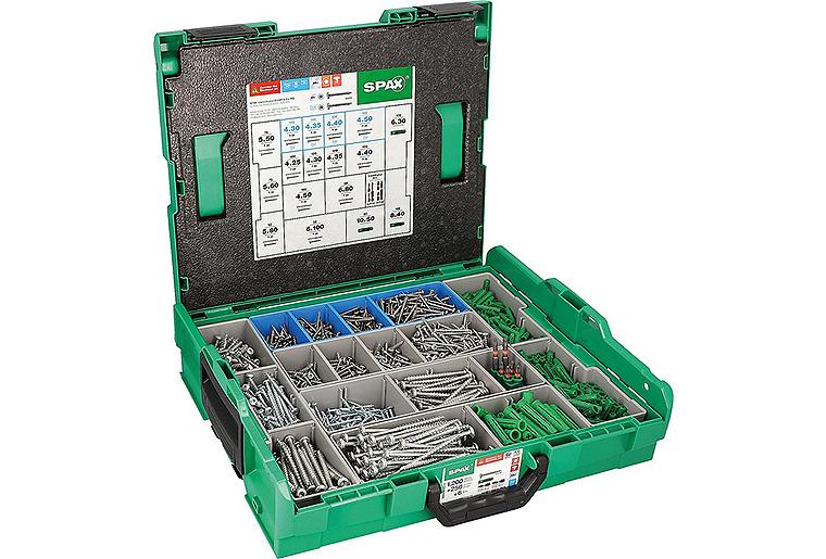 Schraubensortiment Elektrik, Halbrundkopf, Wirox®, Torx® + 6 Bits, Voll- und Teilgewinde, 1457 Stück