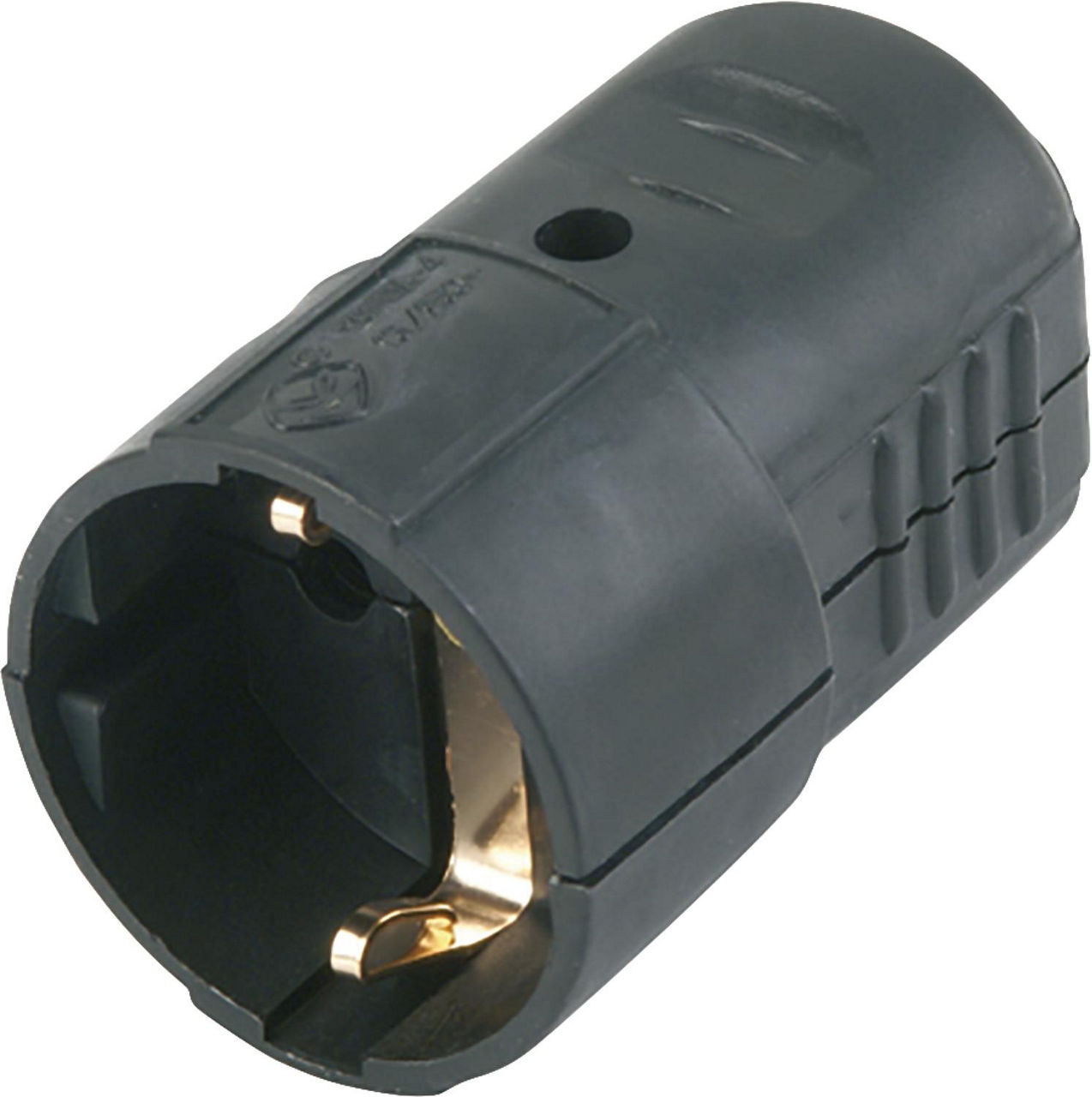 Schutzkontakt-Kupplung 2-polig - schwarz 16A - 250V