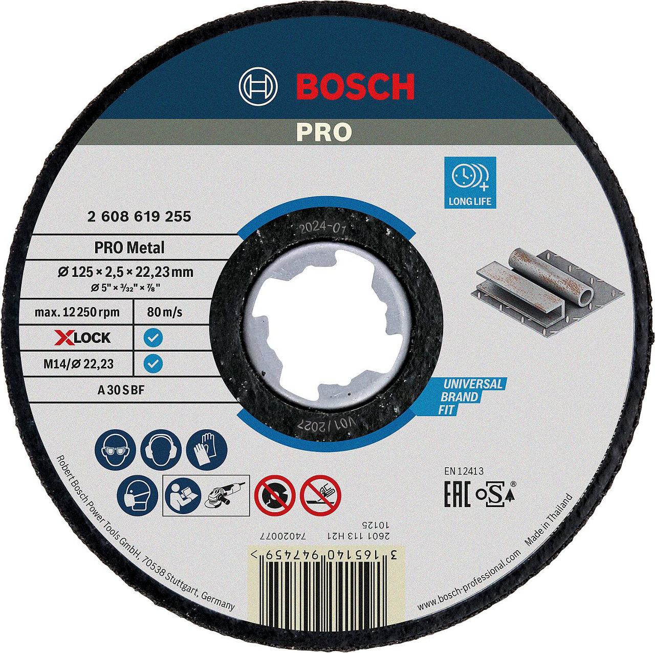 Trennscheibe BOSCH® gerade für Metall und mit X - Lock Aufnahme Ø 125 x 2,5 mm Trennscheibe BOSCH® gerade für Metall und mit X - Lock Aufnahme Ø 125 x 2,5 mm