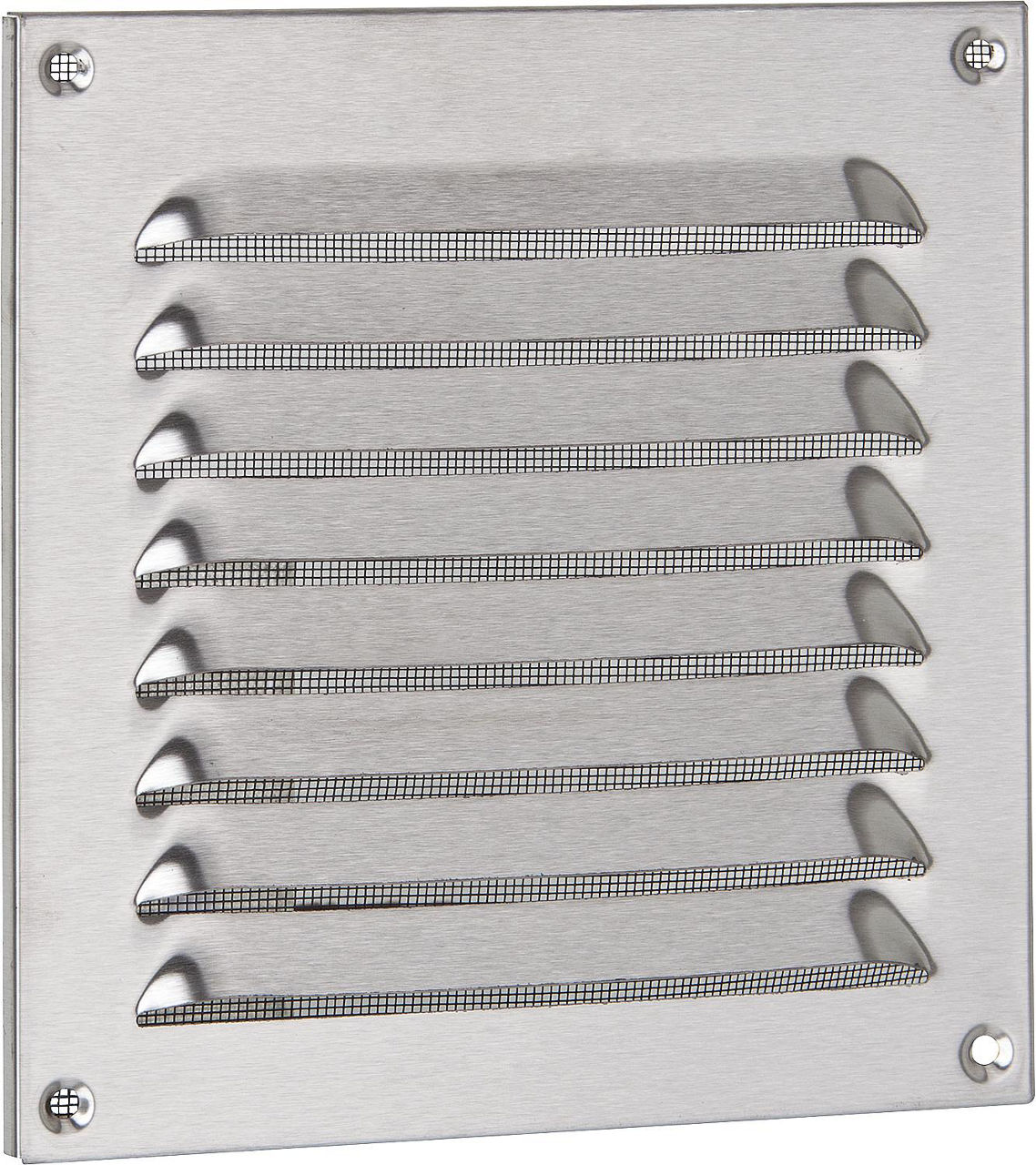 Wetterschutzgitter Edelstahl mit Insektenschutz,Schrauben u. Dübel 150x150 mm Wetterschutzgitter Edelstahl mit Insektenschutz,Schrauben u. Dübel 150x150 mm