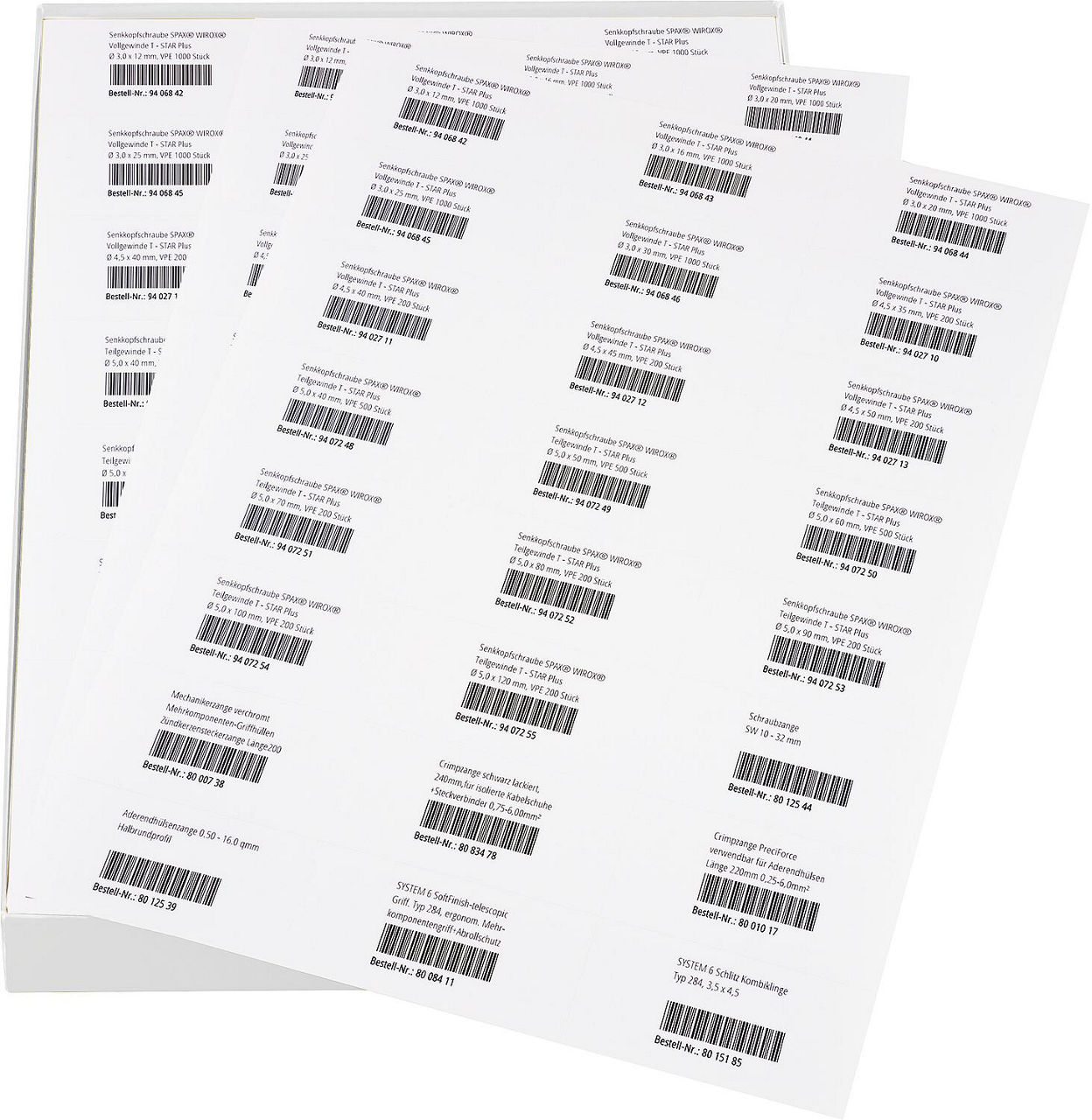 Etiketten Streit 70,0x37,0 mm 2400 Etiketten pro VPE weiß Etiketten Streit 70,0x37,0 mm 2400 Etiketten pro VPE weiß