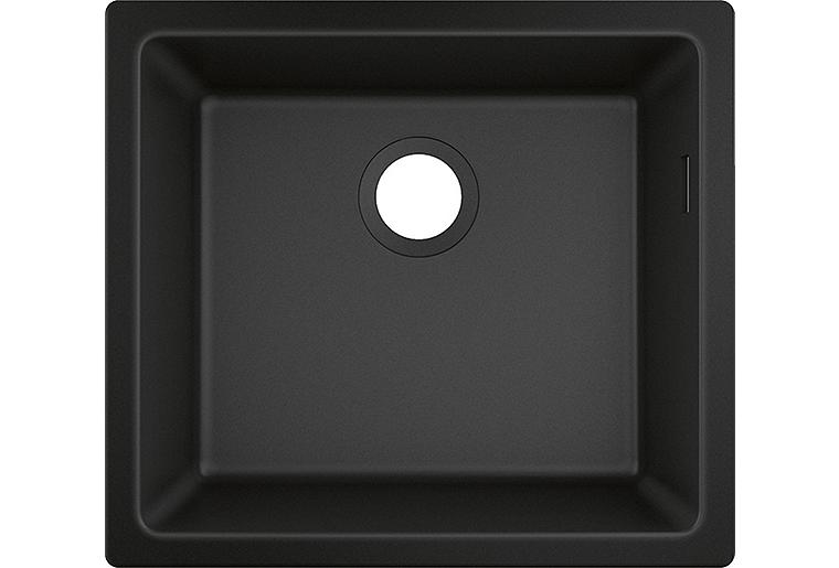 Unterbauspüle Hansgrohe 450 S510-U450 Becken BxT: 450x400 mm graphitschwarz Unterbauspüle Hansgrohe 450 S510-U450 Becken BxT: 450x400 mm graphitschwarz