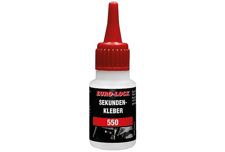 Sekundenkleber EURO-LOCK E 550 für Gummi-/Kunststoffkombination 20g Dosierflasche Sekundenkleber EURO-LOCK E 550 für Gummi-/Kunststoffkombination 20g Dosierflasche