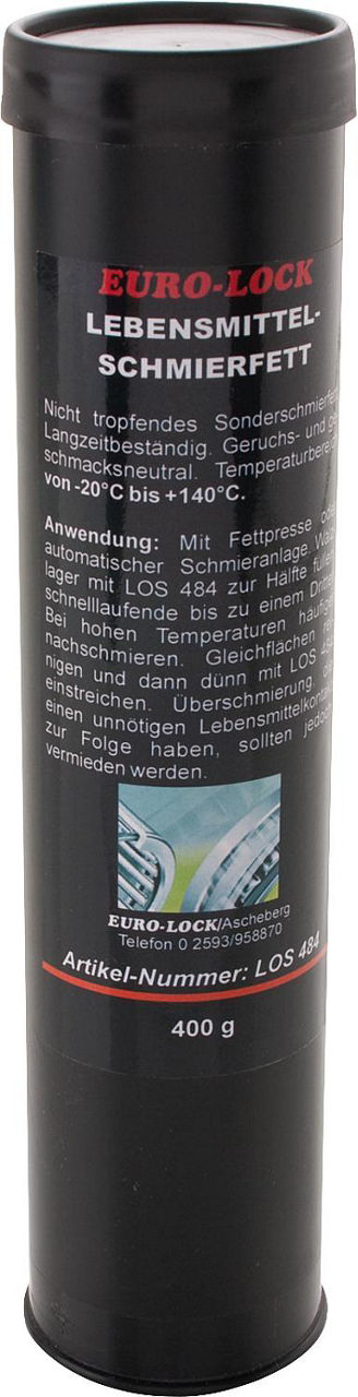 Lebensmittel-Schmierfett EURO-LOCK LOS 484, 400g Kartusche Lebensmittel-Schmierfett EURO-LOCK LOS 484, 400g Kartusche
