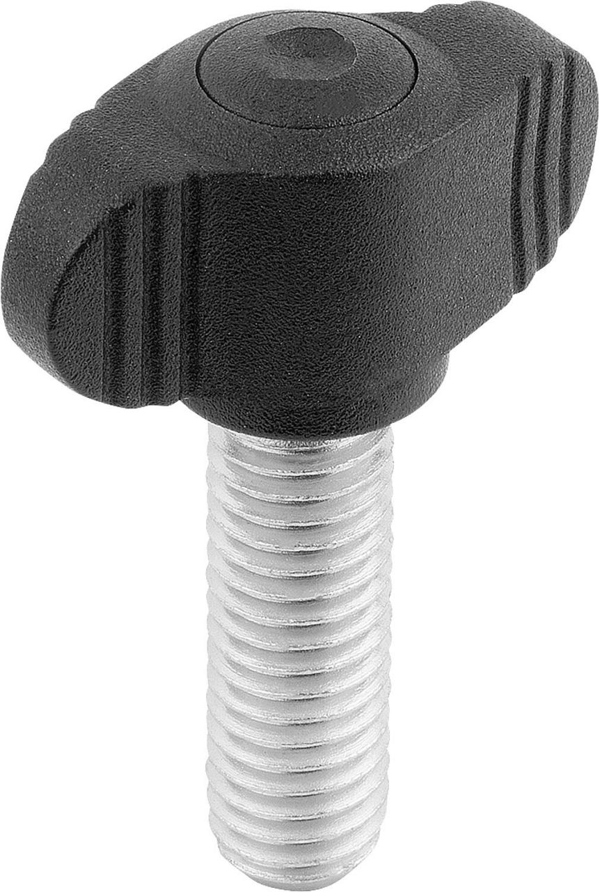 Flügelgriff Kipp mit Aussengewinde M 8 x 20