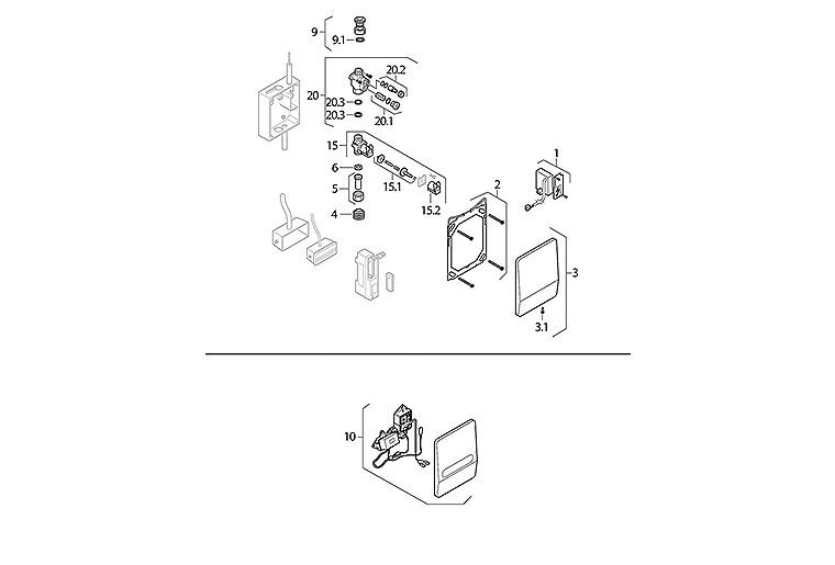 Befestigungsplatte zu Geberit Urinalsteuerung Highline