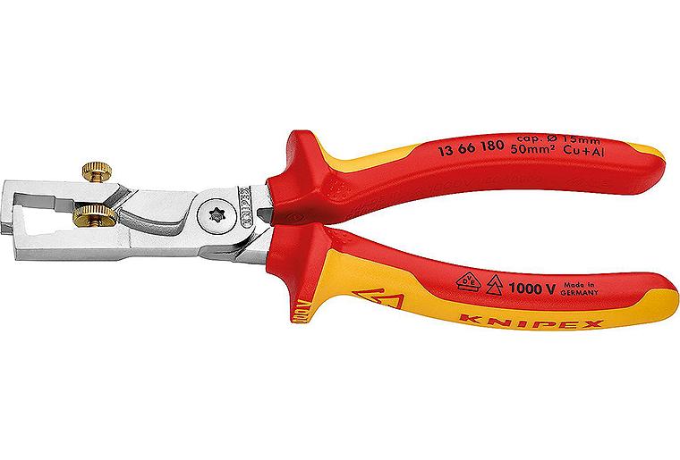 Kabelschere KNIPEX mit Abisolierzange VDE geprüft Länge: 180mm Kabelschere KNIPEX mit Abisolierzange VDE geprüft Länge: 180mm