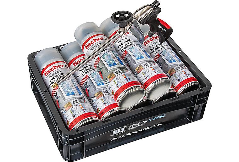 Aktionspaket Pistolenschaum 12x PU-Schaum PUP500 1x Schaumpistole PUMP3 + WS Box Aktionspaket Pistolenschaum 12x PU-Schaum PUP500 1x Schaumpistole PUMP3 + WS Box