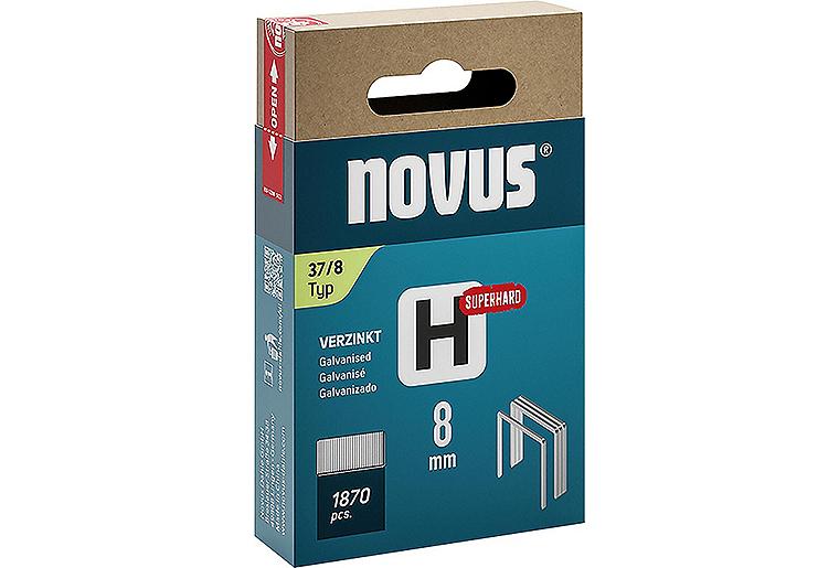Feindrahtklammer Novus Typ H 37/8 verzinkt, superhart VPE: 1870 Stück Feindrahtklammer Novus Typ H 37/8 verzinkt, superhart VPE: 1870 Stück