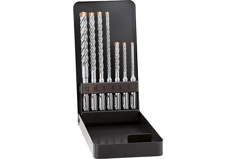 Hammerbohrer Alpen SDS-Plus Force X, 5-6-8x110, 6-8-10-12x160 7-teilig Hammerbohrer Alpen SDS-Plus Force X, 5-6-8x110, 6-8-10-12x160 7-teilig