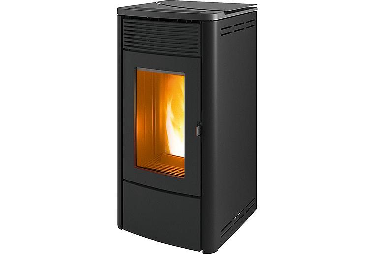 Pelletofen MCZ Tecla Air 6 R, Grundgerät mit Verkleidung Schwarz Metall, 6,3 KW