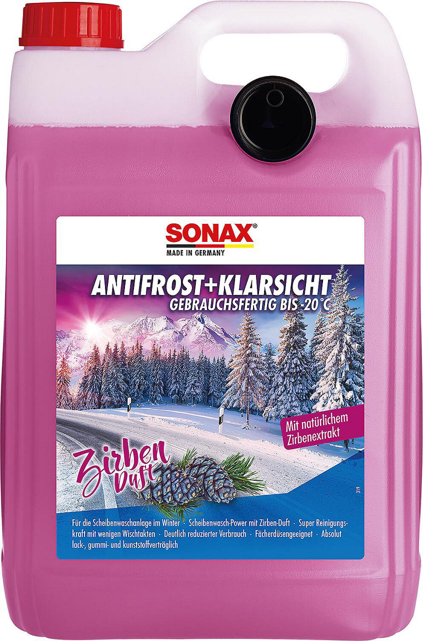 Winterscheibenreiniger SONAX AntiFrost + KlarSicht bis -20°C Zirbe 5l Kanister mit Ausgießer Winterscheibenreiniger SONAX AntiFrost + KlarSicht bis -20°C Zirbe 5l Kanister mit Ausgießer
