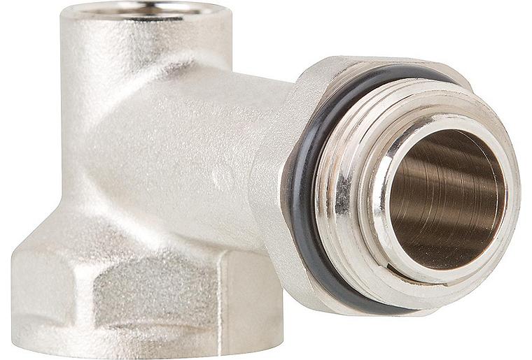 Winkelanschluss 1" lang mit Muffe 1/2" Winkelanschluss 1" lang mit Muffe 1/2"