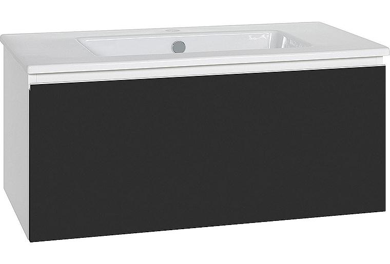 WTU + Keramik-WT Serie ELA Korpus weiß smt - Front schwarz smt 910x420x510mm WTU + Keramik-WT Serie ELA Korpus weiß smt - Front schwarz smt 910x420x510mm