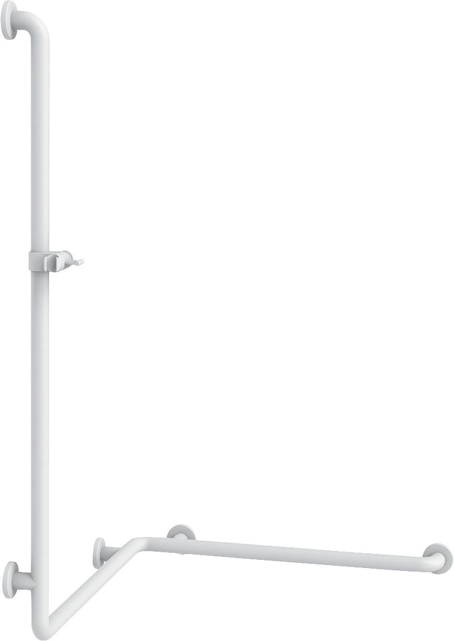 Duschhandlauf mit Brausehalterstange Farbe: Weiß 19 763x763x1158mm /inkl Befestigung