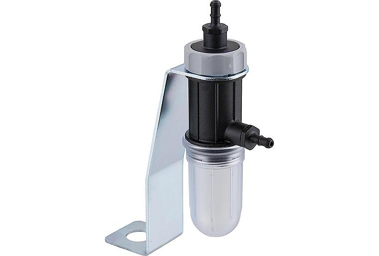 Flüssigkeitssperre mit Kondensatgefäß und Winkel Anschlüsse 4-6 mm Flüssigkeitssperre mit Kondensatgefäß und Winkel Anschlüsse 4-6 mm