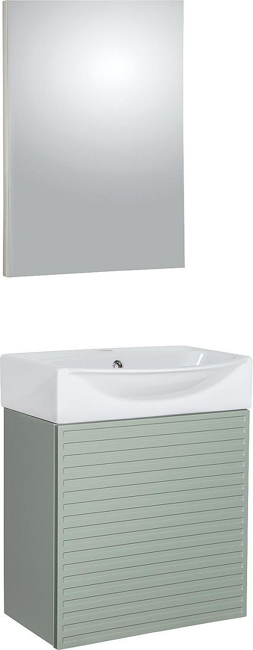 Gästebad-Set Mini 50S Hellgrün matt 500 x 620 x 400 mm