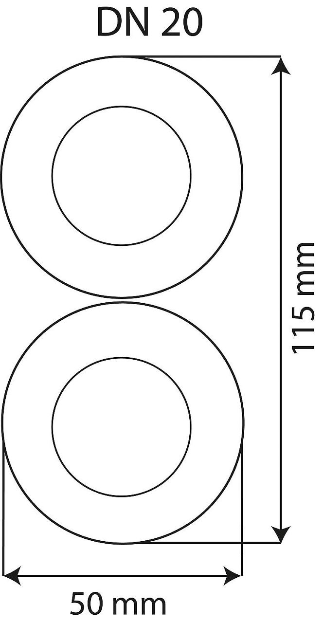Solar-Flexrohr 2 in 2 DN 20, 5m mit Isolierung und Fühlerkabel