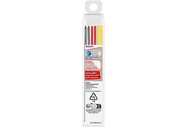 Ersatzminen-Set Edding 8881 für Bohrlochmarker 8880 farbig