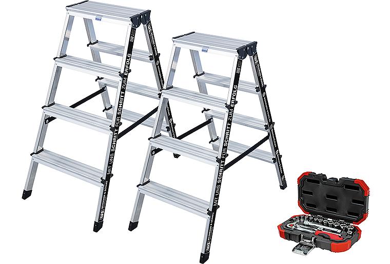 WS-Leiter-Set mit Gratis Gedore Steckschlüsselsatz