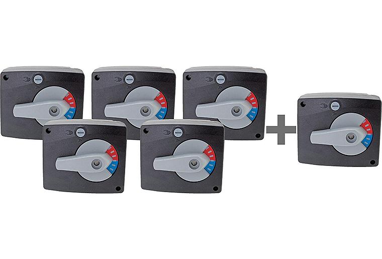 Aktionspaket " Stellmotor Easyflow 3-Punkt 230V mit MS-NRE Anbausatz " 5+1