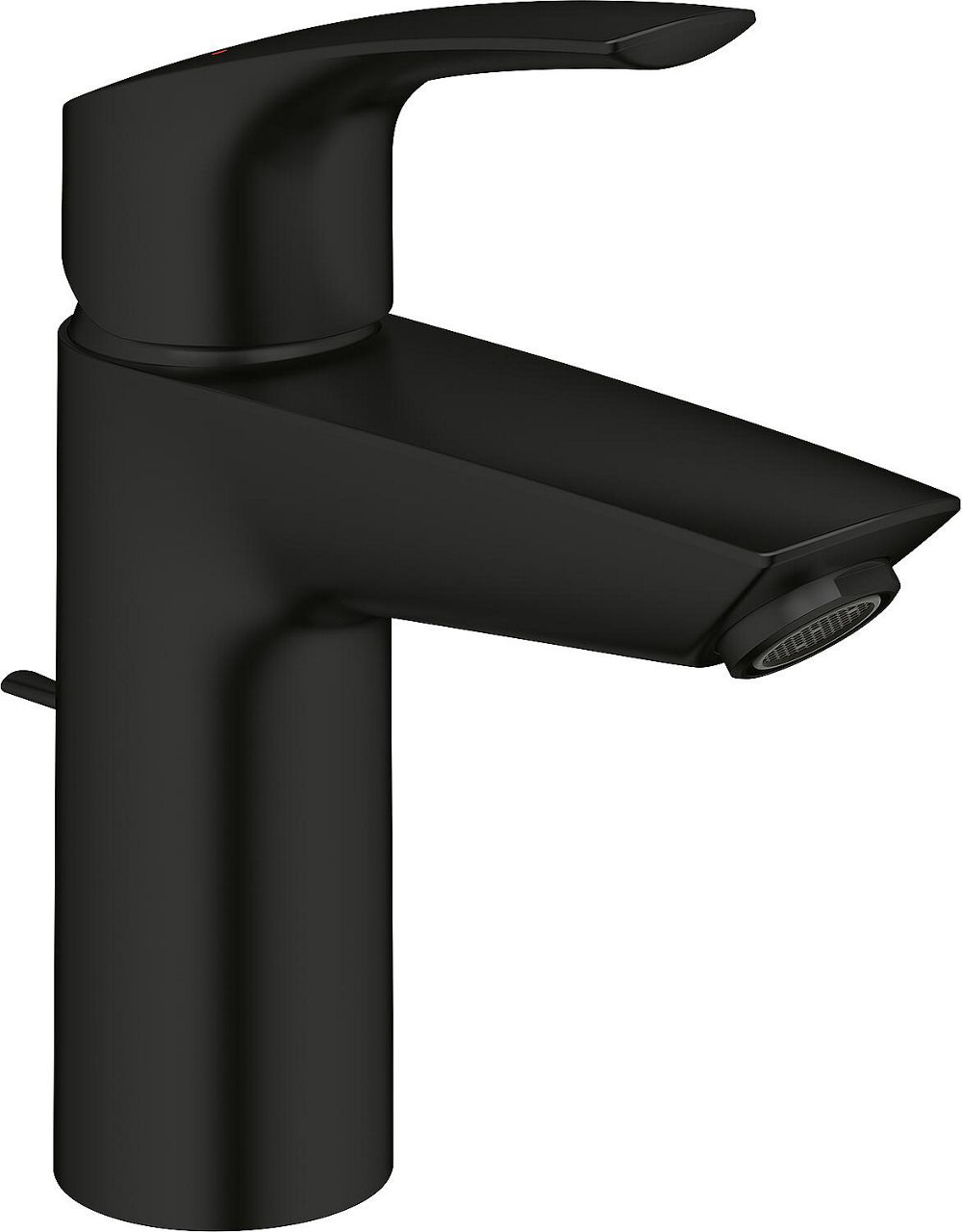 Waschtischmischer Grohe Eurosmart S-Size mit Ablaufgarnitur, Ausladung 109 mm, matte black