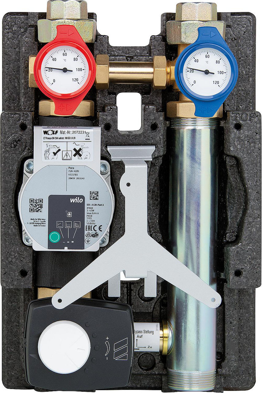 Heizkreisset Wolf, gemischt DN25 (1"), selbstregelnd 2072139