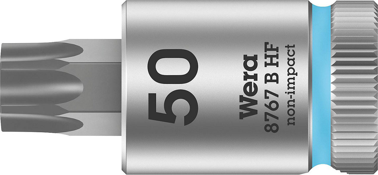 Torx®-Steckschlüsseleinsatz Wera 8767 B HF Bitnuss mit 3/8"-Antrieb, kurz, mit Haltefunktion, T50 x 38,5 mm