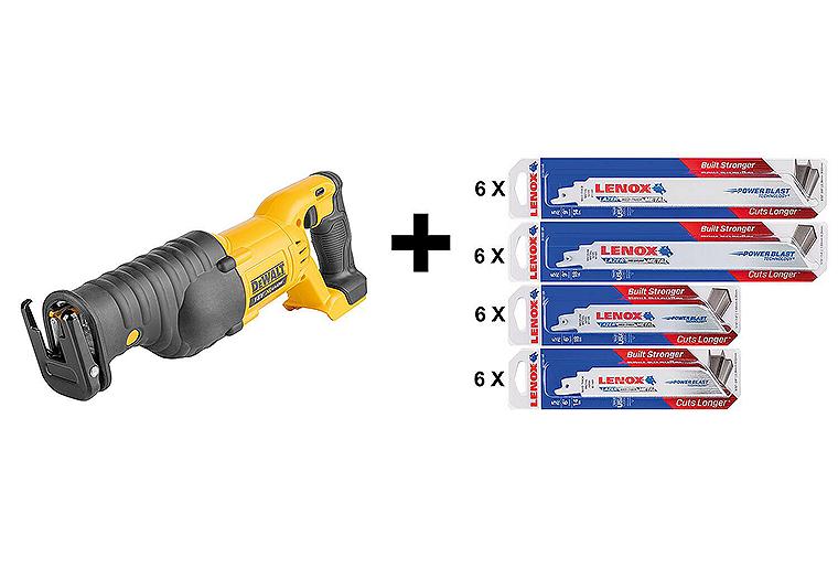 Akku-Säbelsäge DeWALT 18 V DCS380NX-DE ohne Akkus und Ladegerät mit 120 Säbelsägeblätter Akku-Säbelsäge DeWALT 18 V DCS380NX-DE ohne Akkus und Ladegerät mit 120 Säbelsägeblätter