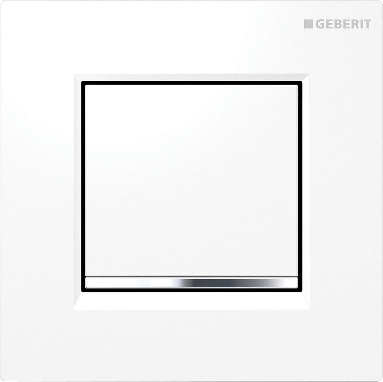 Urinalsteuerung Typ 20 Square, pneumatische Auslösung, weiß-verchromt~n~ Urinalsteuerung Typ 20 Square, pneumatische Auslösung, weiß-verchromt~n~