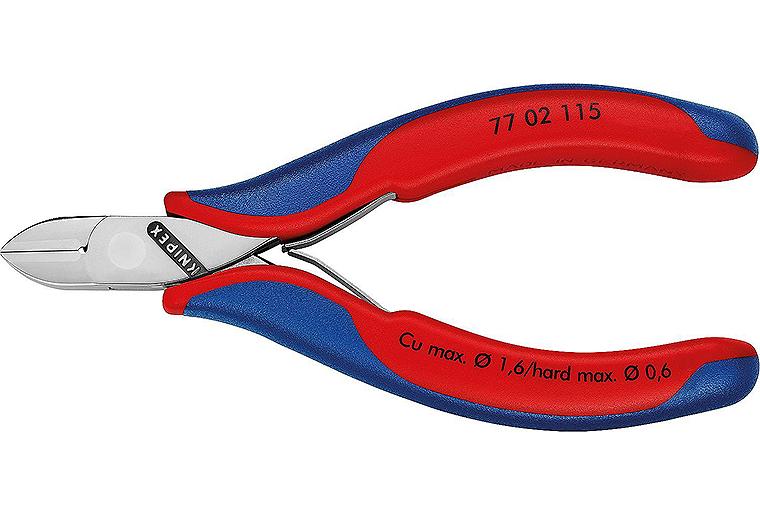 Elektronik-Seitenschneider spiegelpoliert zweifarbigen Mehrkomponenten-Griffhüllen 115mm Elektronik-Seitenschneider spiegelpoliert zweifarbigen Mehrkomponenten-Griffhüllen 115mm