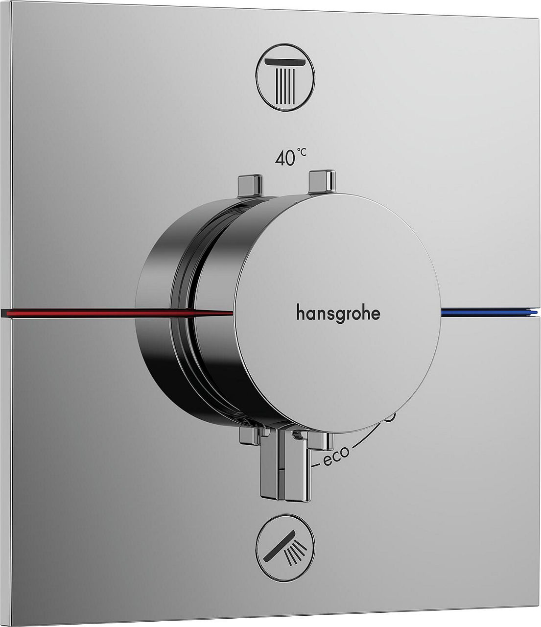 UP-Thermostat Hansgrohe ShowerSelect Comfort E Fertigset 2 Verbraucher chrom UP-Thermostat Hansgrohe ShowerSelect Comfort E Fertigset 2 Verbraucher chrom