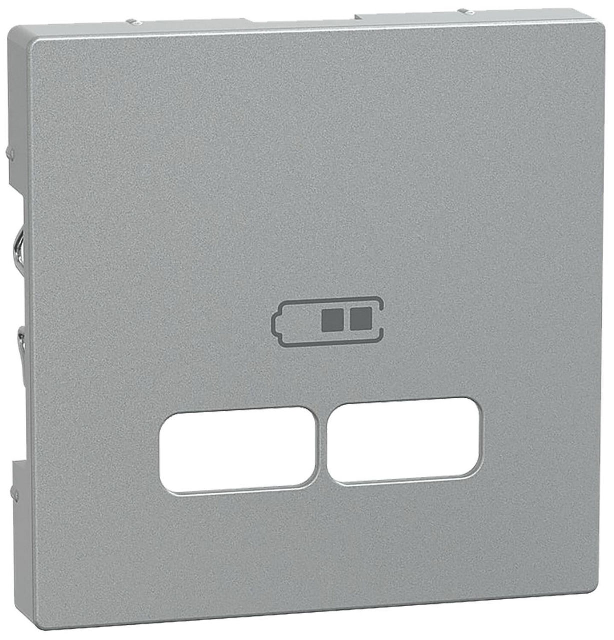 Zentralplatte für USB Ladestation Einsatz, aluminium Zentralplatte für USB Ladestation Einsatz, aluminium
