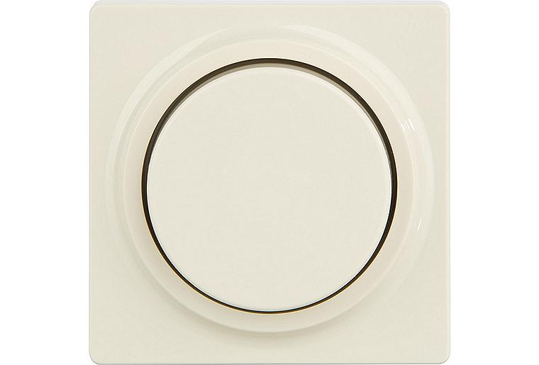 Abdeckplatte mit Drehknopf elektroweiß/ Schutzart IP20 für Dimmer / 1 Stück